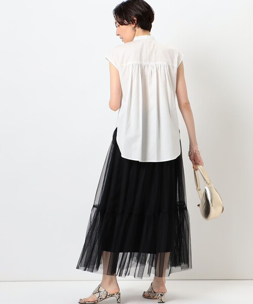 NOLLEY’S（ノーリーズ）の「◇【WEB限定】チュールスカート（スカート・レディース・ブラック/オリーブ・38/36）」の9枚目の写真