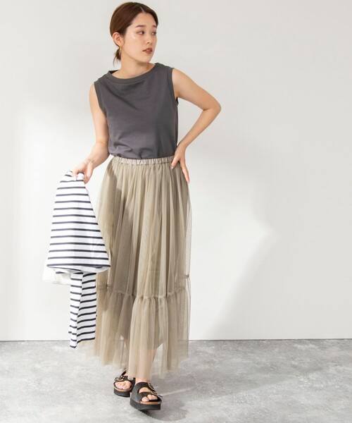 NOLLEY’S（ノーリーズ）の「◇【WEB限定】チュールスカート（スカート・レディース・ブラック/オリーブ・38/36）」の17枚目の写真