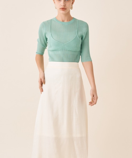 Solace（ソレイス）の「ビスチェドッキングシアートップス（ニット/セーター・レディース・アイボリー/ミント/ピンク・FREE）」の16枚目の写真