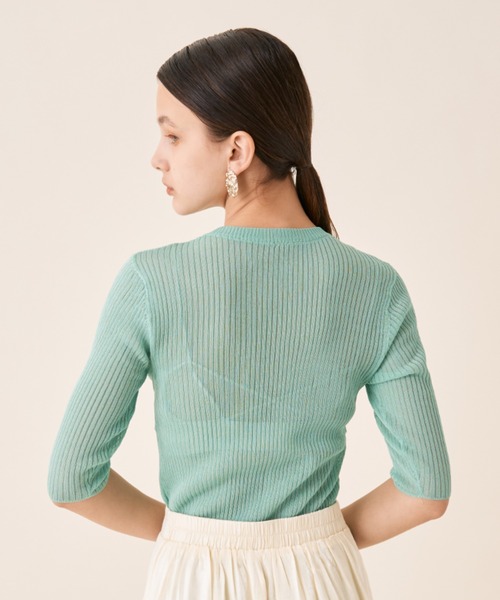 Solace（ソレイス）の「ビスチェドッキングシアートップス（ニット/セーター・レディース・アイボリー/ミント/ピンク・FREE）」の14枚目の写真