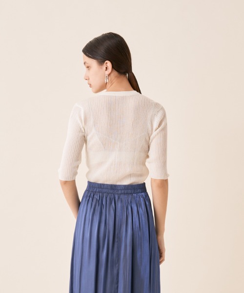 Solace（ソレイス）の「ビスチェドッキングシアートップス（ニット/セーター・レディース・アイボリー/ミント/ピンク・FREE）」の18枚目の写真