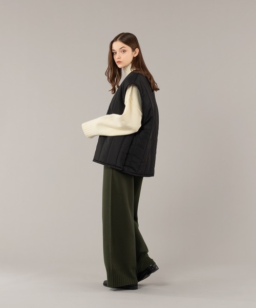 SELLE GLANT（セレグランテ）の「QUILTING OPEN VEST/キルティングオープンベスト（ベスト・メンズ・ブラック/グレイッシュベージュ・MEDIUM/LARGE）」の6枚目の写真