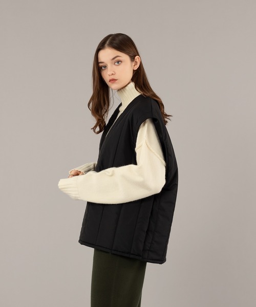 SELLE GLANT（セレグランテ）の「QUILTING OPEN VEST/キルティングオープンベスト（ベスト・メンズ・ブラック/グレイッシュベージュ・MEDIUM/LARGE）」の3枚目の写真