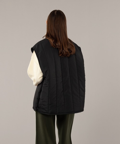 SELLE GLANT（セレグランテ）の「QUILTING OPEN VEST/キルティングオープンベスト（ベスト・メンズ・ブラック/グレイッシュベージュ・MEDIUM/LARGE）」の4枚目の写真