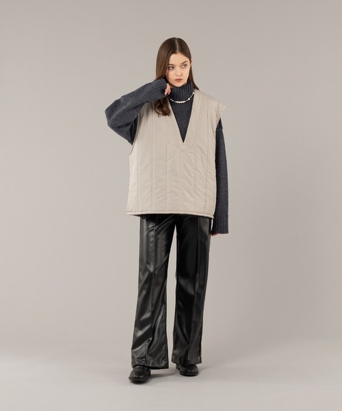 SELLE GLANT（セレグランテ）の「QUILTING OPEN VEST/キルティングオープンベスト（ベスト・メンズ・ブラック/グレイッシュベージュ・MEDIUM/LARGE）」の19枚目の写真