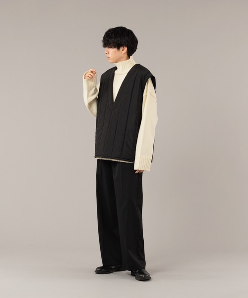 SELLE GLANT（セレグランテ）の「QUILTING OPEN VEST/キルティングオープンベスト（ベスト・メンズ・ブラック/グレイッシュベージュ・MEDIUM/LARGE）」の14枚目の写真