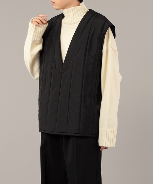 SELLE GLANT（セレグランテ）の「QUILTING OPEN VEST/キルティングオープンベスト（ベスト・メンズ・ブラック/グレイッシュベージュ・MEDIUM/LARGE）」の11枚目の写真