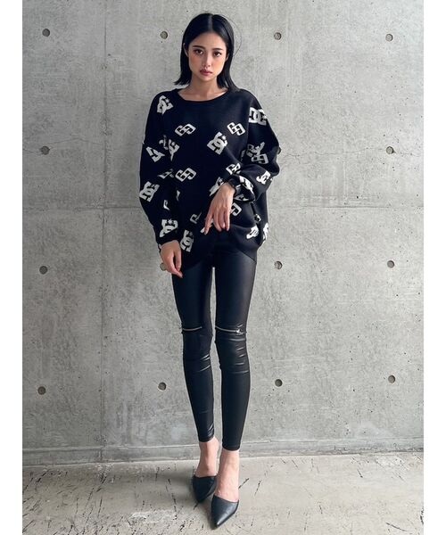 GYDA（ジェイダ）の「H/W KNEE ZIPレギンス（レギンス/スパッツ・レディース・ブラック・SMALL）」の16枚目の写真