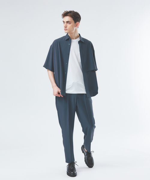 AH ABAHOUSE（エーエイチアバハウス）の「【AH ABAHOUSE / セットアップ対応】トロミ イージー スラックス（スラックス・メンズ・グレイッシュベージュ/ブラック/グレイッシュブルー/チャコールグレー・46/48）」の19枚目の写真