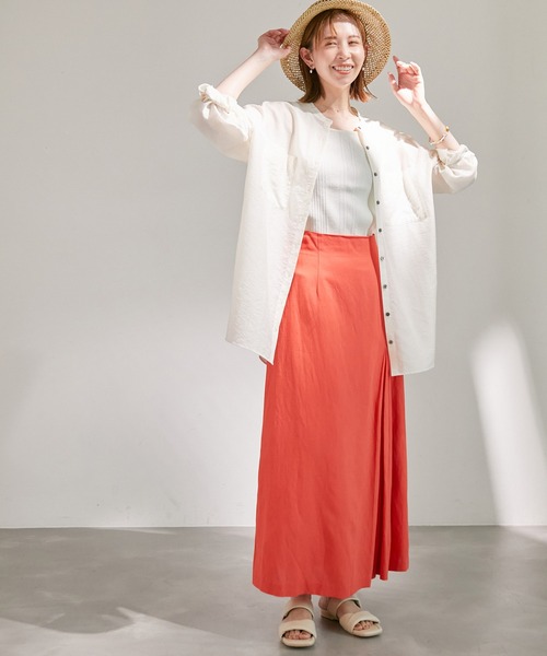 ROPE' PICNIC（ロペピクニック）の「スクエアネックニットタンク（タンクトップ・レディース・オフホワイト/ブラック・38）」の7枚目の写真