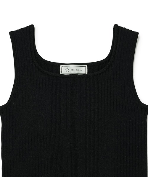 ROPE' PICNIC（ロペピクニック）の「スクエアネックニットタンク（タンクトップ・レディース・オフホワイト/ブラック・38）」の13枚目の写真