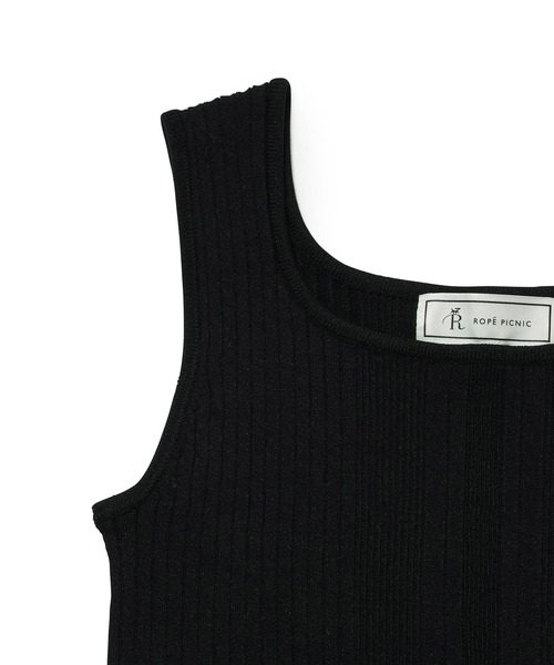ROPE' PICNIC（ロペピクニック）の「スクエアネックニットタンク（タンクトップ・レディース・オフホワイト/ブラック・38）」の14枚目の写真