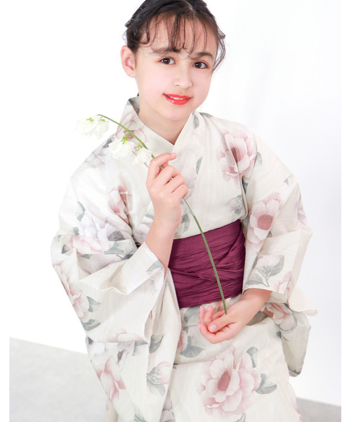 KYOETSU 浴衣 Amazon | [KYOETSU] [キョウエツ] 浴衣セット 変わり織 生成り 2
