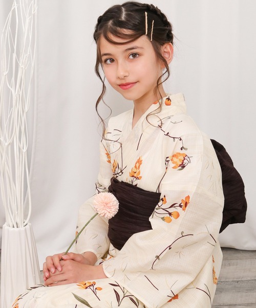 ジュニア変織E生成り浴衣2点セット（浴衣）｜KYOETSU（キョウエツ）