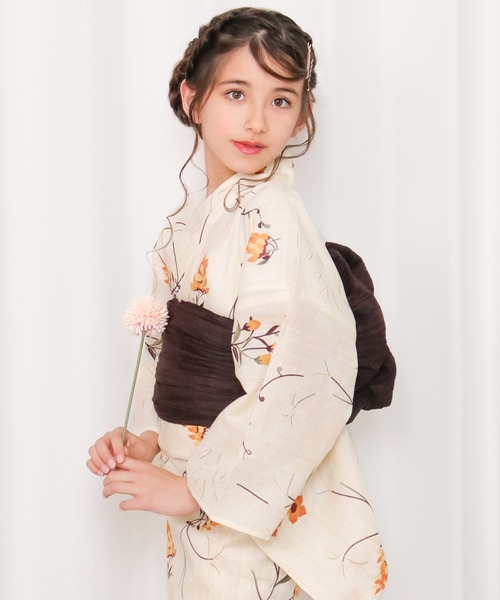 ジュニア変織E生成り浴衣2点セット（浴衣）｜KYOETSU（キョウエツ）