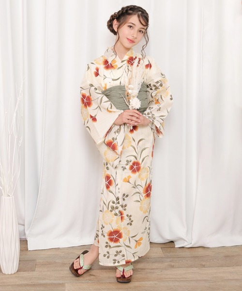 ジュニア変織E生成り浴衣2点セット（浴衣）｜KYOETSU（キョウエツ）