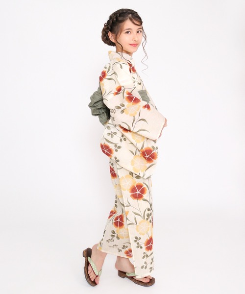 ジュニア変織E生成り浴衣2点セット（浴衣）｜KYOETSU（キョウエツ）