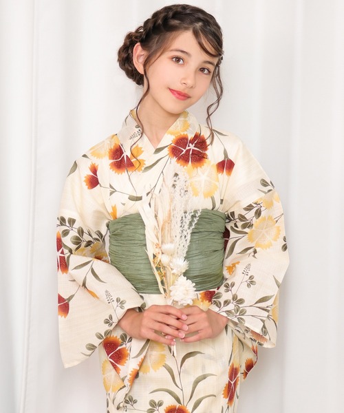 ジュニア変織E生成り浴衣2点セット（浴衣）｜KYOETSU（キョウエツ）