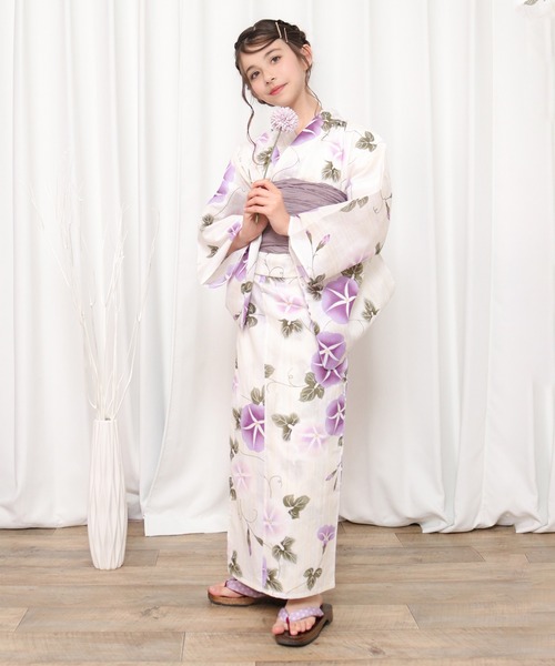 ジュニア変織E生成り浴衣2点セット（浴衣）｜KYOETSU（キョウエツ）