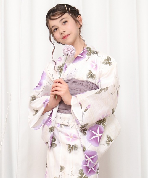 ジュニア変織E生成り浴衣2点セット（浴衣）｜KYOETSU（キョウエツ）