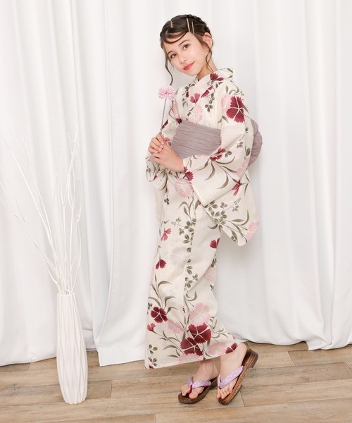 ジュニア変織E生成り浴衣2点セット（浴衣）｜KYOETSU（キョウエツ）