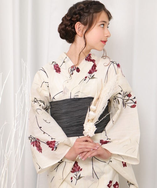 ジュニア変織E生成り浴衣2点セット（浴衣）｜KYOETSU（キョウエツ）