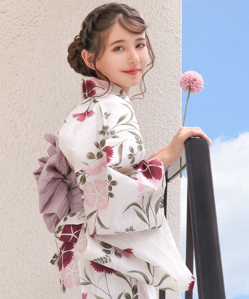 ジュニア変織E生成り浴衣2点セット（浴衣）｜KYOETSU（キョウエツ）