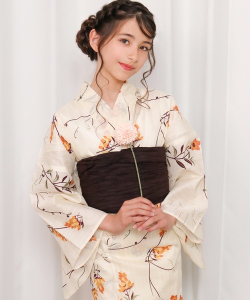 ジュニア変織E生成り浴衣2点セット（浴衣）｜KYOETSU（キョウエツ）