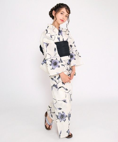 ジュニア変織E生成り浴衣2点セット（浴衣）｜KYOETSU（キョウエツ）