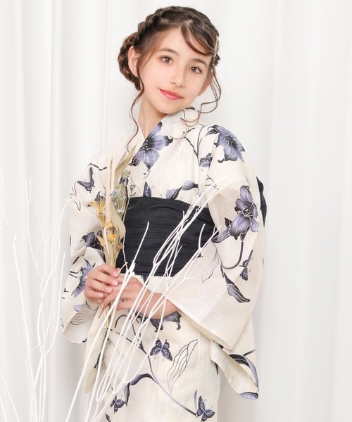 ジュニア変織E生成り浴衣2点セット（浴衣）｜KYOETSU（キョウエツ）