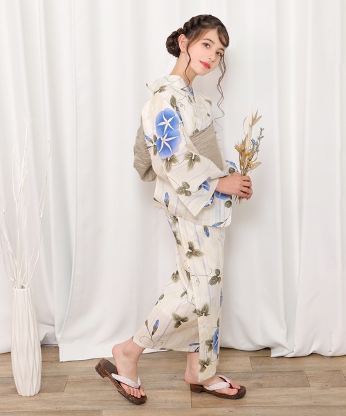 ジュニア変織E生成り浴衣2点セット（浴衣）｜KYOETSU（キョウエツ）