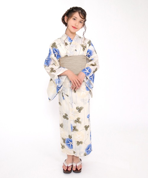 ジュニア変織E生成り浴衣2点セット（浴衣）｜KYOETSU（キョウエツ）