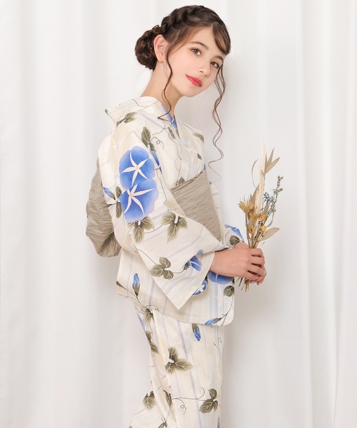 ジュニア変織E生成り浴衣2点セット（浴衣）｜KYOETSU（キョウエツ）