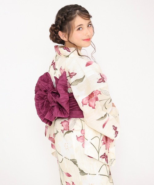 ジュニア変織E生成り浴衣2点セット（浴衣）｜KYOETSU（キョウエツ）