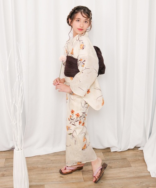 ジュニア変織E生成り浴衣2点セット（浴衣）｜KYOETSU（キョウエツ）