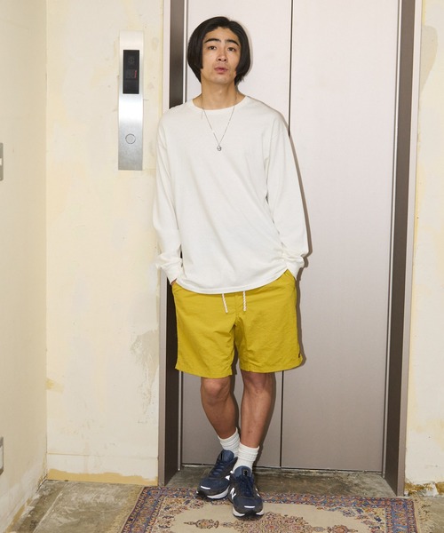 NANGA（ナンガ）の「NANGA/ナンガ NYLON TUSSER EASY SHORTS ショーツ イージーパンツ 秋 秋服 2026年秋冬（水着・メンズ・ブラック/アイボリー/グレー/ライム/オレンジ/ダークブルー/ネイビー/イエロー/ライトグリーン/カーキ・M/L/XL）」の9枚目の写真