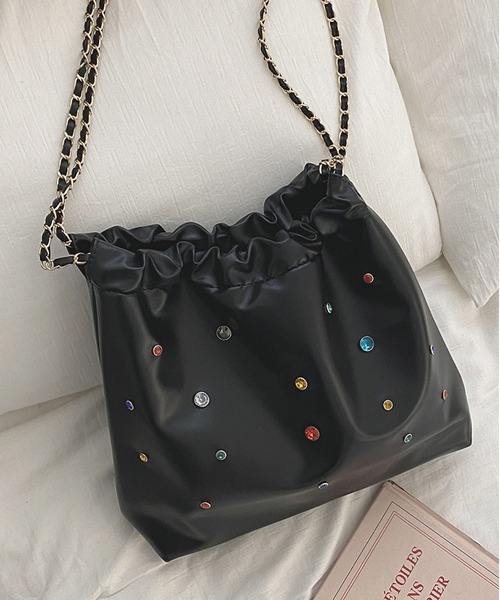 LOPASS（ロパス）の「ビーズ付けショルダーバッグ（ショルダーバッグ・レディース・シルバー/ブラック/ピンク/ホワイト・FREE）」の15枚目の写真