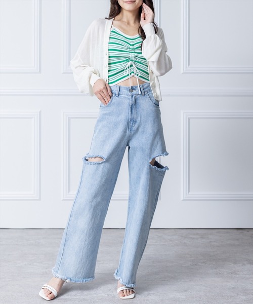 clear（クリア）の「フロントドロストキャミソール ≪2024SS≫（キャミソール・レディース・ベージュ/ブラック/ピンク/グリーン・F）」の18枚目の写真