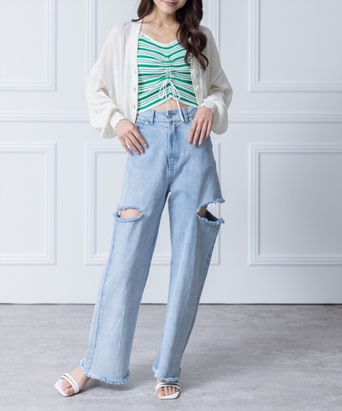 clear（クリア）の「フロントドロストキャミソール ≪2024SS≫（キャミソール・レディース・ベージュ/ブラック/ピンク/グリーン・F）」の19枚目の写真