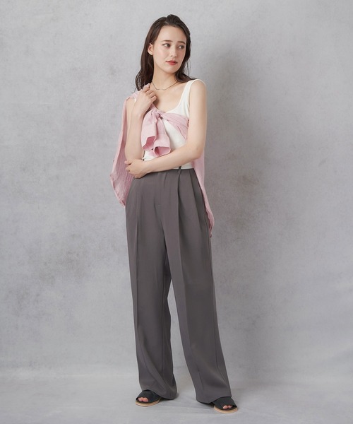 Lull（ルル）の「【Lull / ルル】テンセルシアーオーバーシャツ（シャツ/ブラウス・レディース・ラベンダー/オフホワイト/ピンク/ネイビー・ONESIZE）」の10枚目の写真