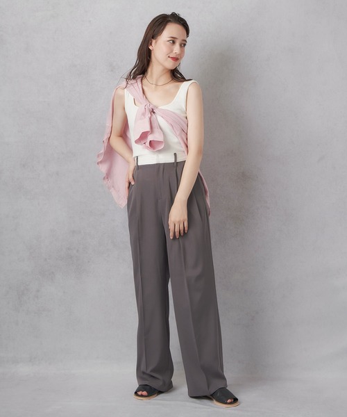 Lull（ルル）の「【Lull / ルル】テンセルシアーオーバーシャツ（シャツ/ブラウス・レディース・ラベンダー/オフホワイト/ピンク/ネイビー・ONESIZE）」の12枚目の写真