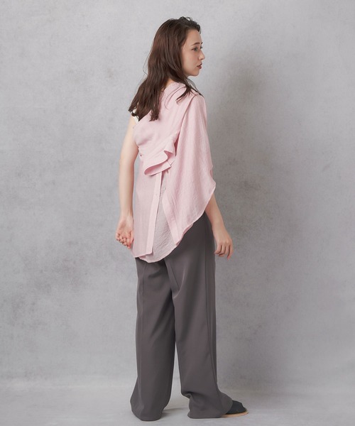 Lull（ルル）の「【Lull / ルル】テンセルシアーオーバーシャツ（シャツ/ブラウス・レディース・ラベンダー/オフホワイト/ピンク/ネイビー・ONESIZE）」の16枚目の写真