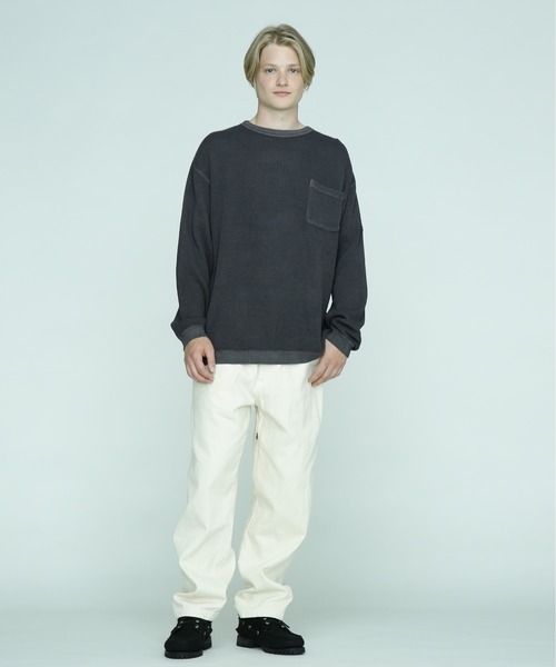 MANASTASH（マナスタッシュ）の「MANASTASH/マナスタッシュ/HEAVY SNUG THERMAL L/S TEE（Tシャツ/カットソー・メンズ・ナチュラル/パープル/タン/ブラック・M/XL/2XL/L）」の5枚目の写真