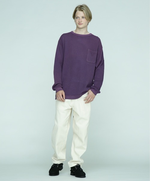 MANASTASH（マナスタッシュ）の「MANASTASH/マナスタッシュ/HEAVY SNUG THERMAL L/S TEE（Tシャツ/カットソー・メンズ・ナチュラル/パープル/タン/ブラック・M/XL/2XL/L）」の13枚目の写真