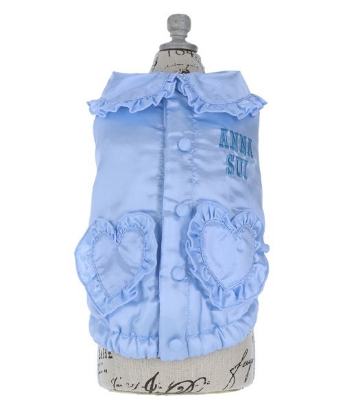 ANNA SUI(アナスイ)の「ANNA SUI/サテンブルゾン(ペットウェア・レディース・ブルー/ピンク・S/L/M/2M/2L/2XS/XS)」の3枚目の写真