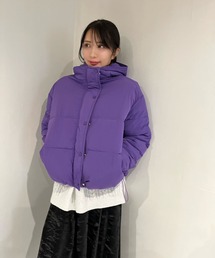 ナイロンタッチシャカシャカフード中綿ブルゾン