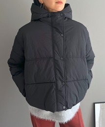 ナイロンタッチシャカシャカフード中綿ブルゾン