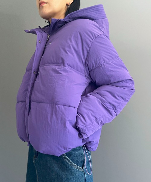 セール】ナイロンタッチシャカシャカフード中綿ブルゾン（ダウン