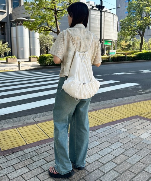 kutir（クティール）の「kutirlune／ドロストバックパック ナップザック（バックパック/リュック・レディース・ホワイト/ブラック/カーキ・FREE）」の9枚目の写真