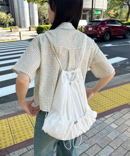 kutir（クティール）の「kutirlune／ドロストバックパック ナップザック（バックパック/リュック・レディース・ホワイト/ブラック/カーキ・FREE）」の6枚目の写真